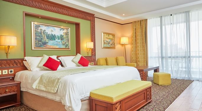 Interior of King deluxe room at Goma Serena Hotel