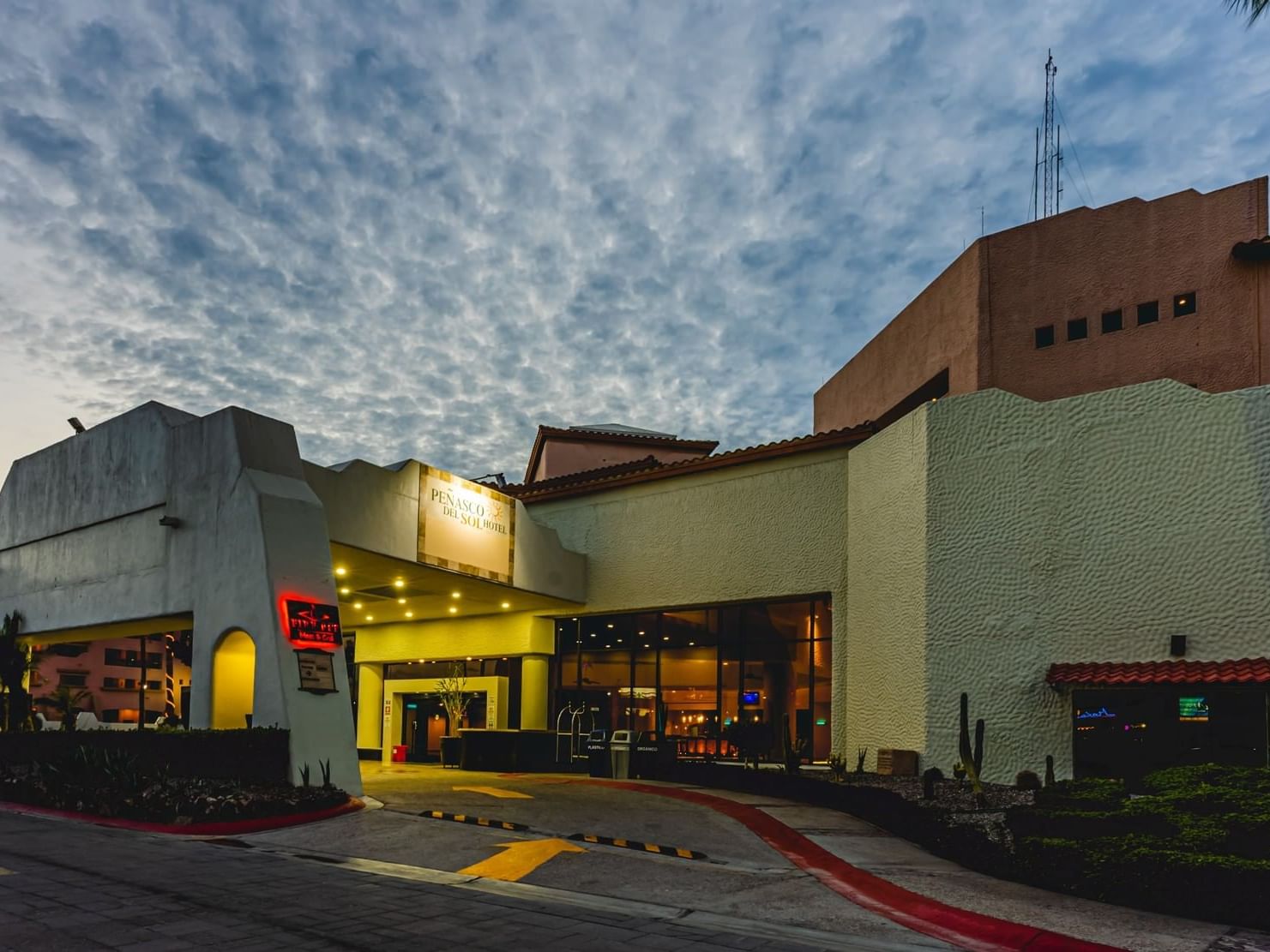Exterior view of the Main Entrance at Peñasco del Sol Hotel