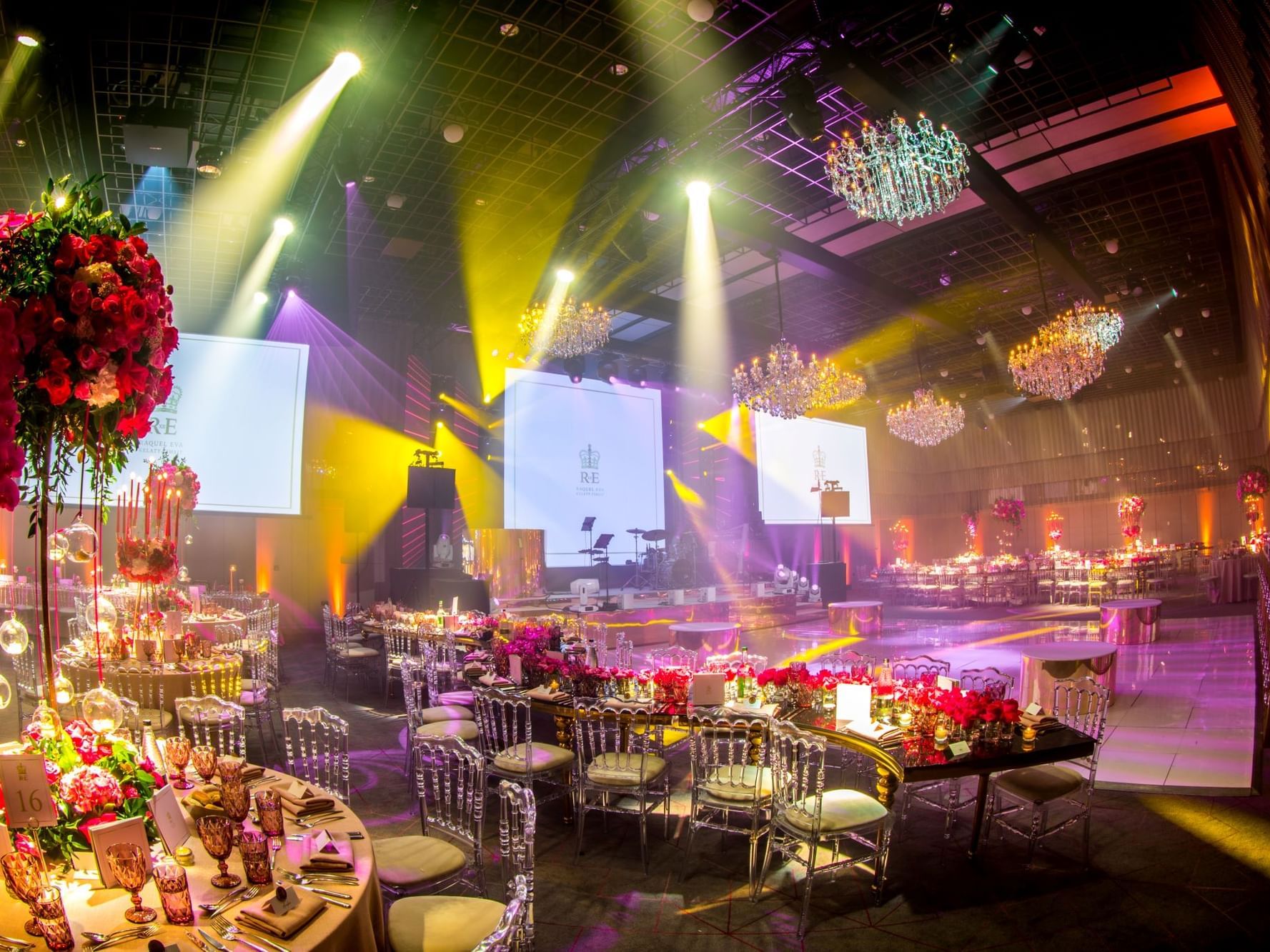 The Ballroom set up for a Wedding