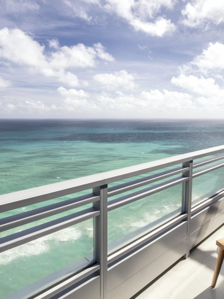 Balcony of the Partial Ocean View suite at The Diplomat Resort