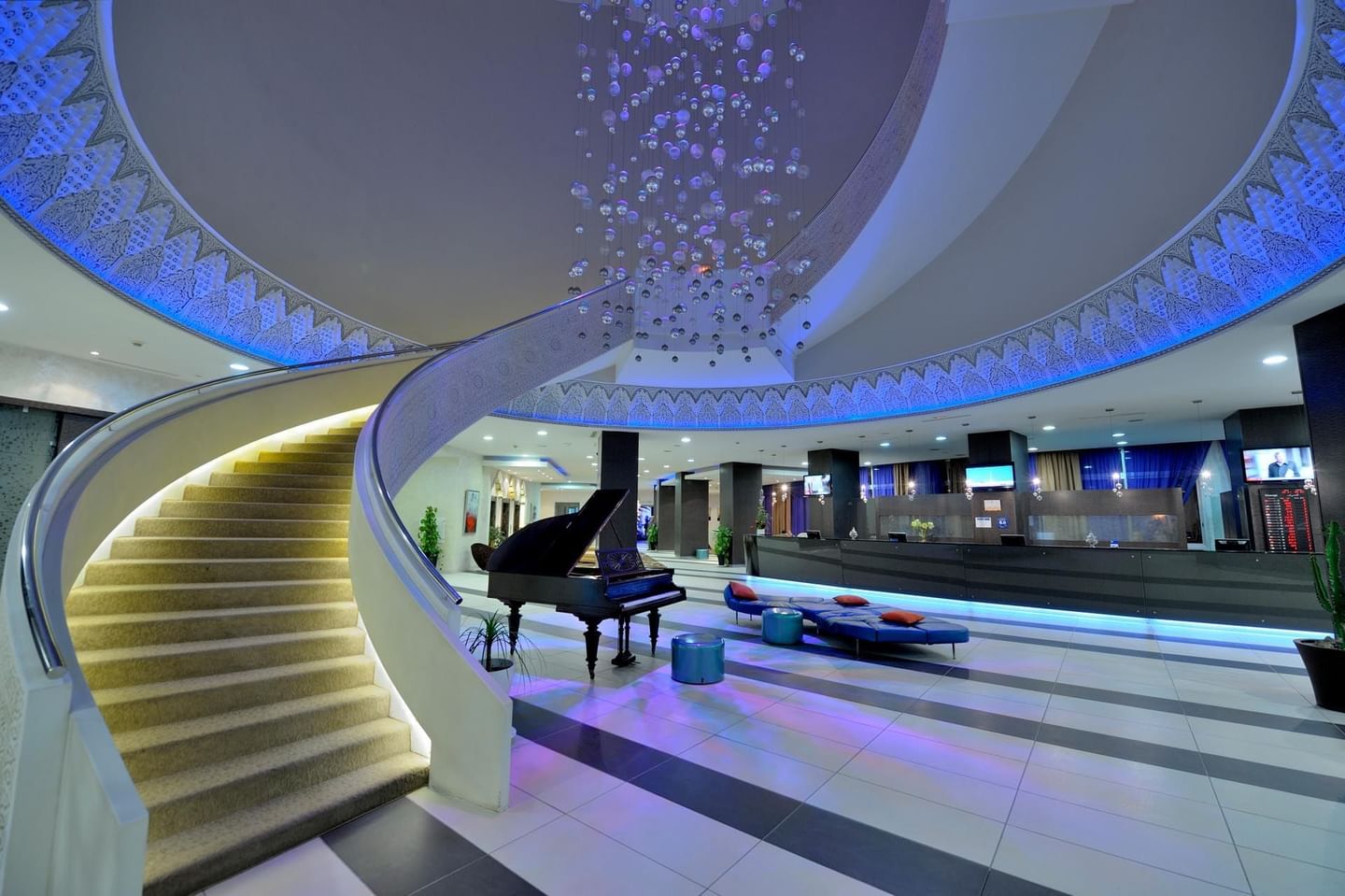 Lobby at Kenzi Solazur Hotel in Tangier, Morocco