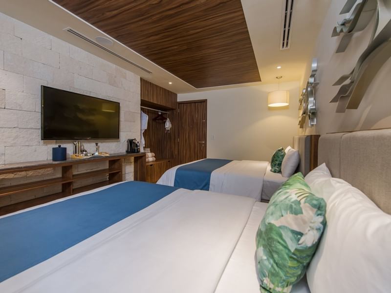 2-Double beds in Luxury Room at Naay Tulum Curamoria Collection