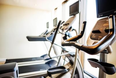 Close up on cardio equipment in a gym at the View Eastbourne 