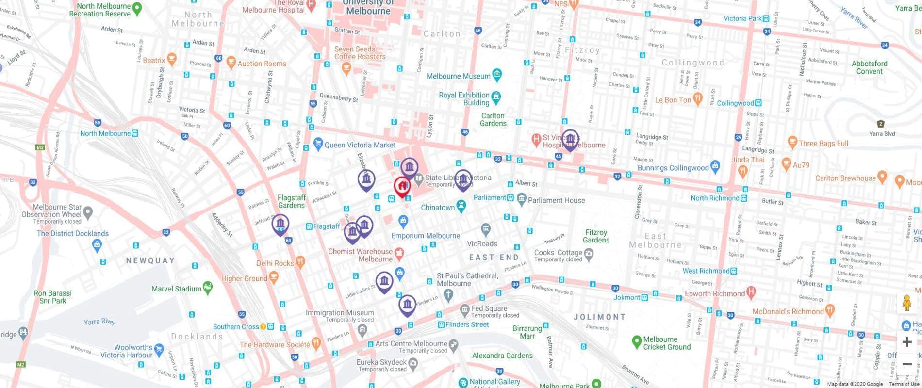 Student Living - 339 Swanston  Map