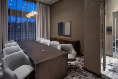 meeting table and chairs