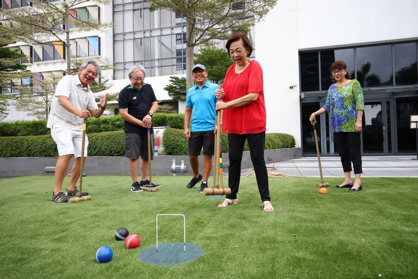 Playing Croquet | PeppoMint at One Farrer Hotel 