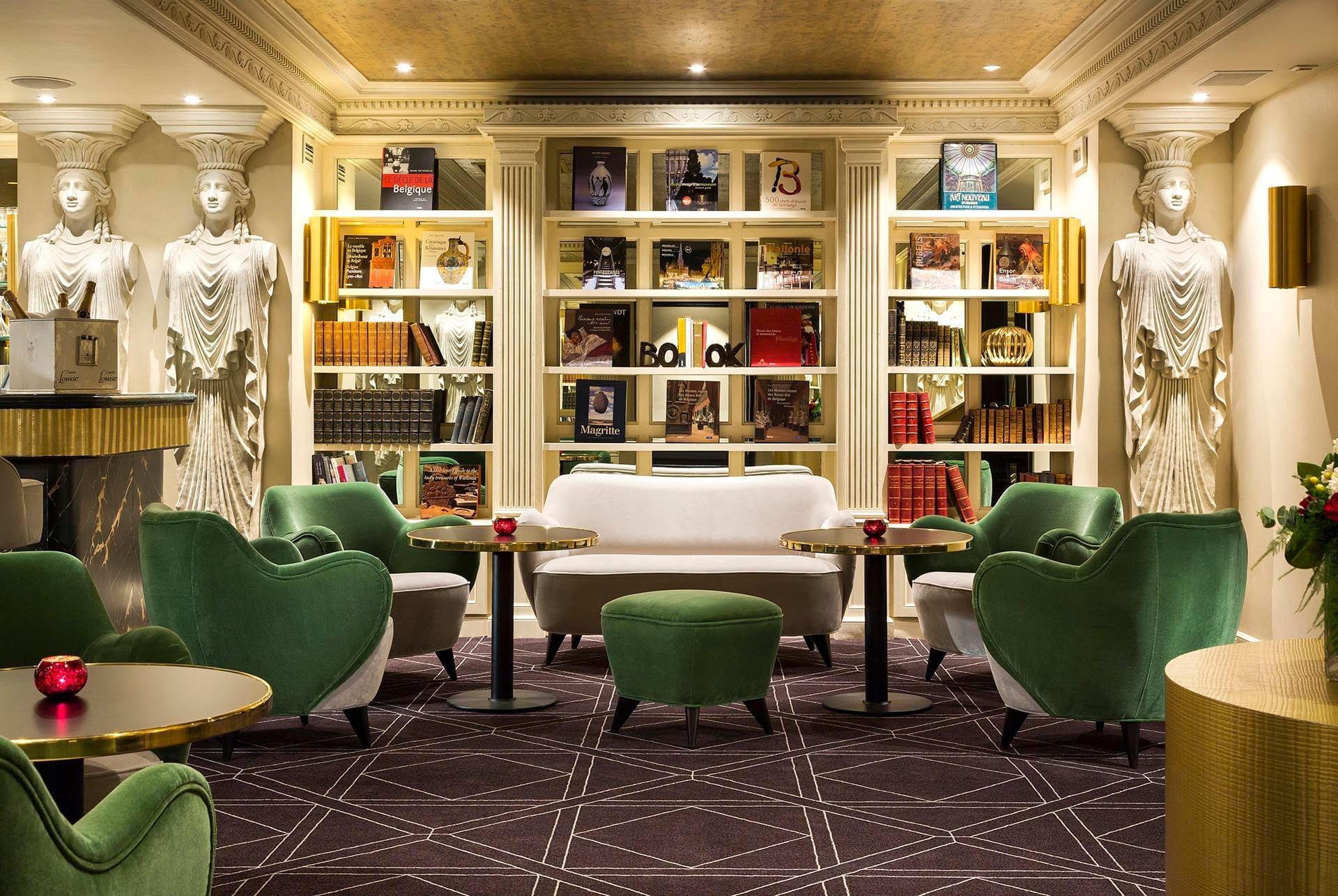 The Avenue Bar's Library at Avenue Louise Brussels