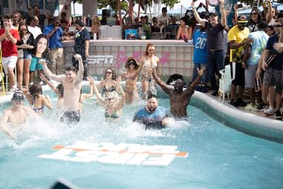People having fun in the pool at Clevelander South Beach Hotel