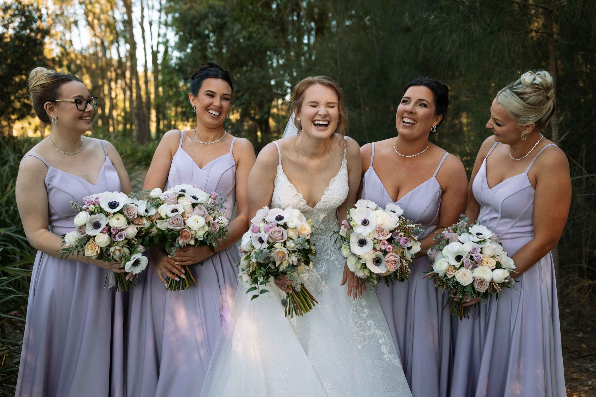 beautiful bridal party photographed at Kooindah