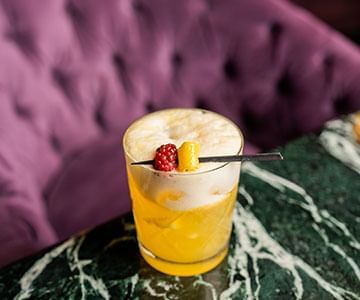 Fruit cocktail with raspberry at Hotel Emperador Buenos Aires