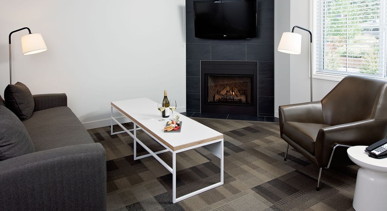 Coast Canmore Hotel & Conference Centre - King Suite Fireplace
