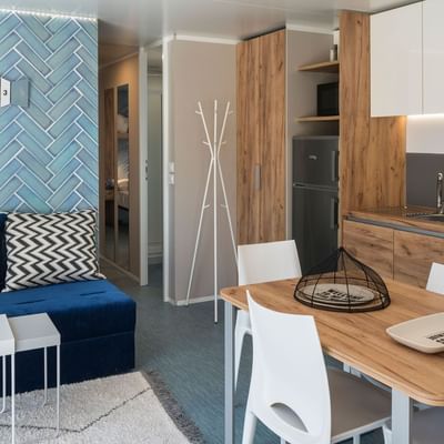 Dining & lounge area of Camping Cozy Home, Falkensteiner Hotels