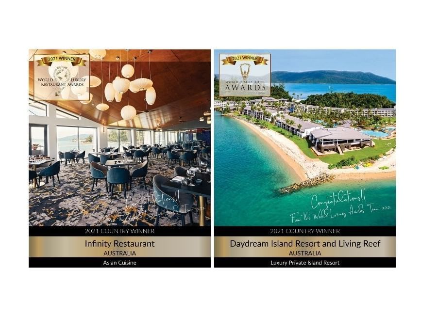 Posters of the Award won by Daydream Island Resort