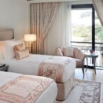 TV & twin Bed in 3-Bedroom Residence at Palazzo Versace