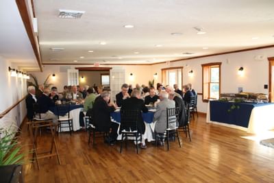 Group attending a meeting room banquet.