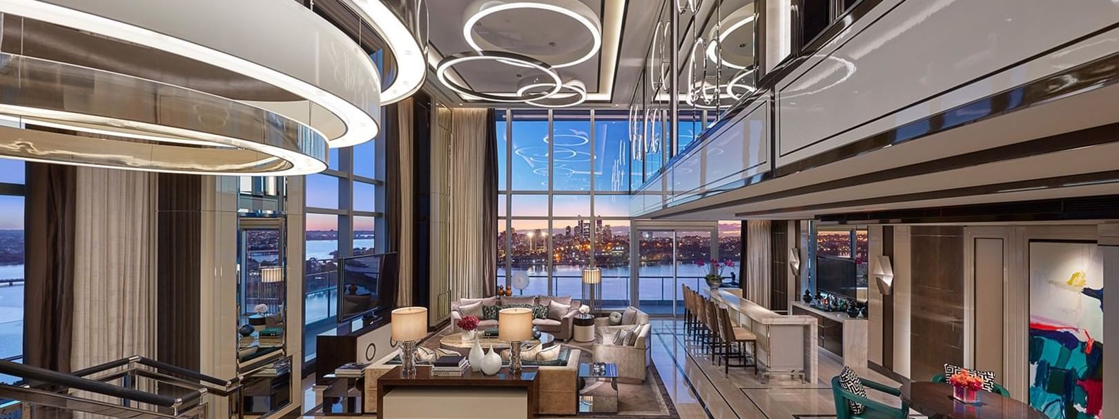 Lounge with a bar counter in Villas area at Crown Hotel Perth