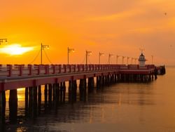 Saranvitee Bridge at sunset near Hop Inn Prachuap Khiri Khan