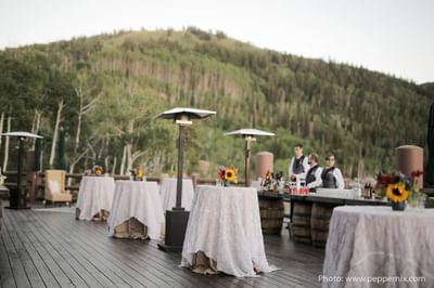Cocktail reception at Stein Eriksen Lodge