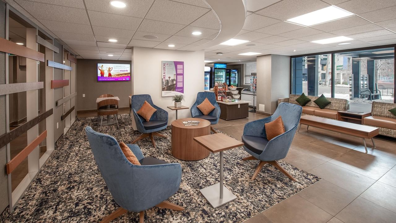 Hotel lobby lounge area