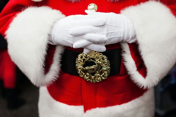 Santa with folded hands at The Imperial Hotel Blackpool