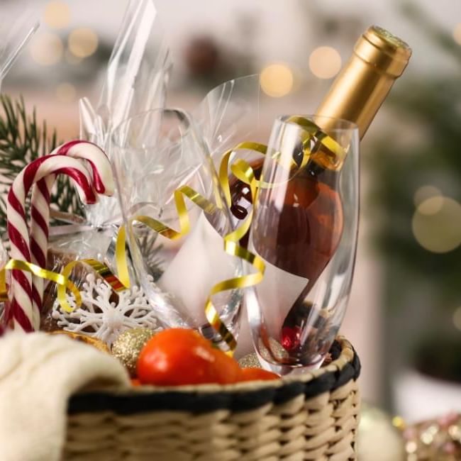 Festive Christmas Hamper with seasonal treats