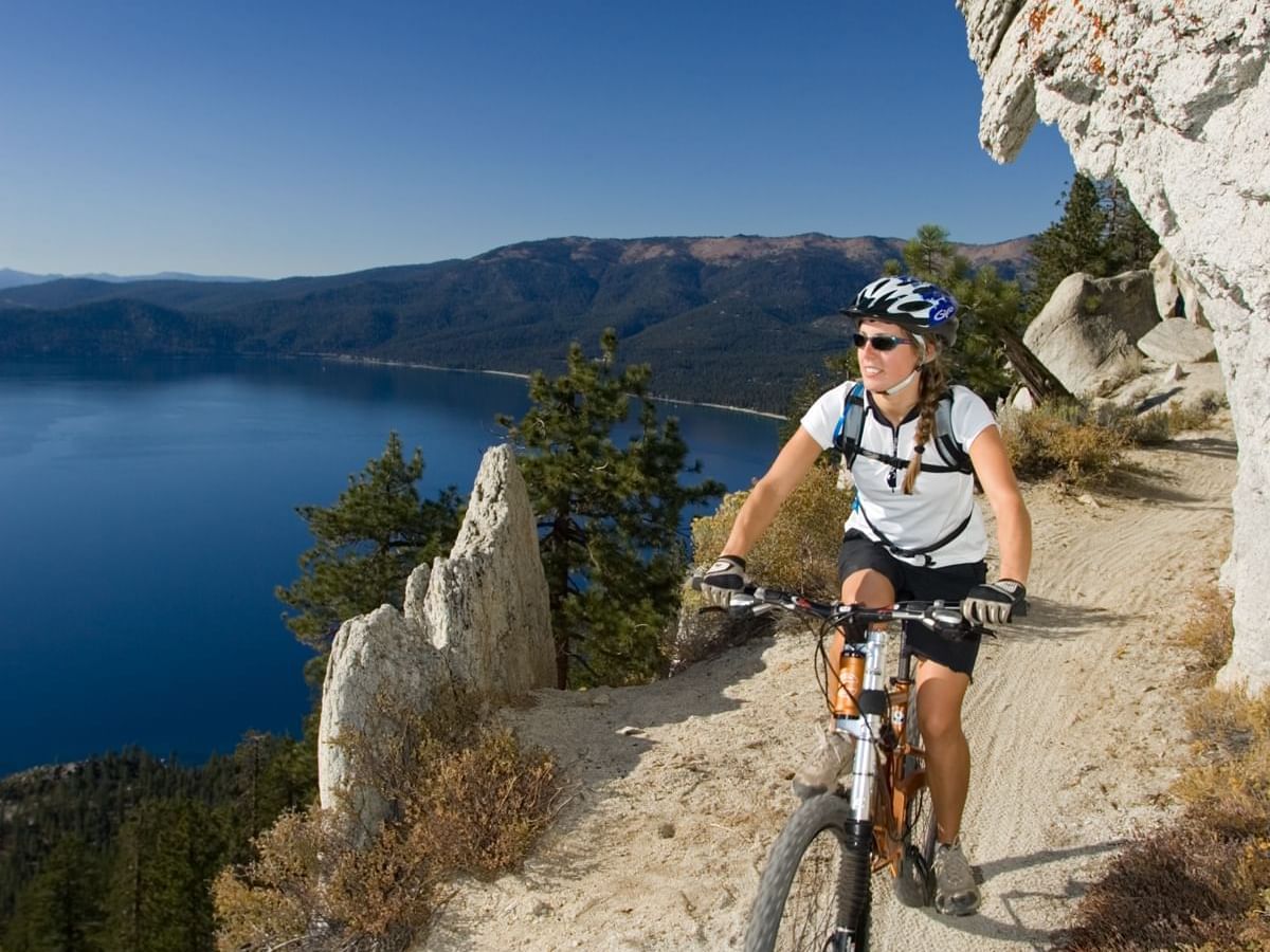 Mountain biking Tahoe's Marlette Flume Trail single track