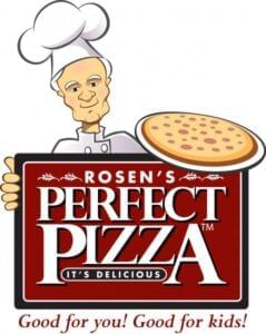 Rosen's Perfect Pizza logo at Rosen Inn Universal