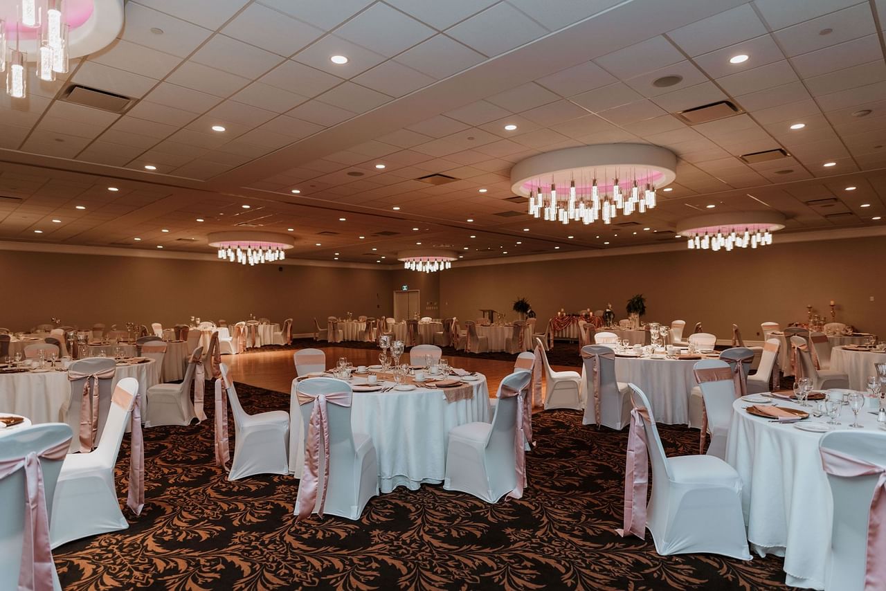 Pink and White Wedding Set Up