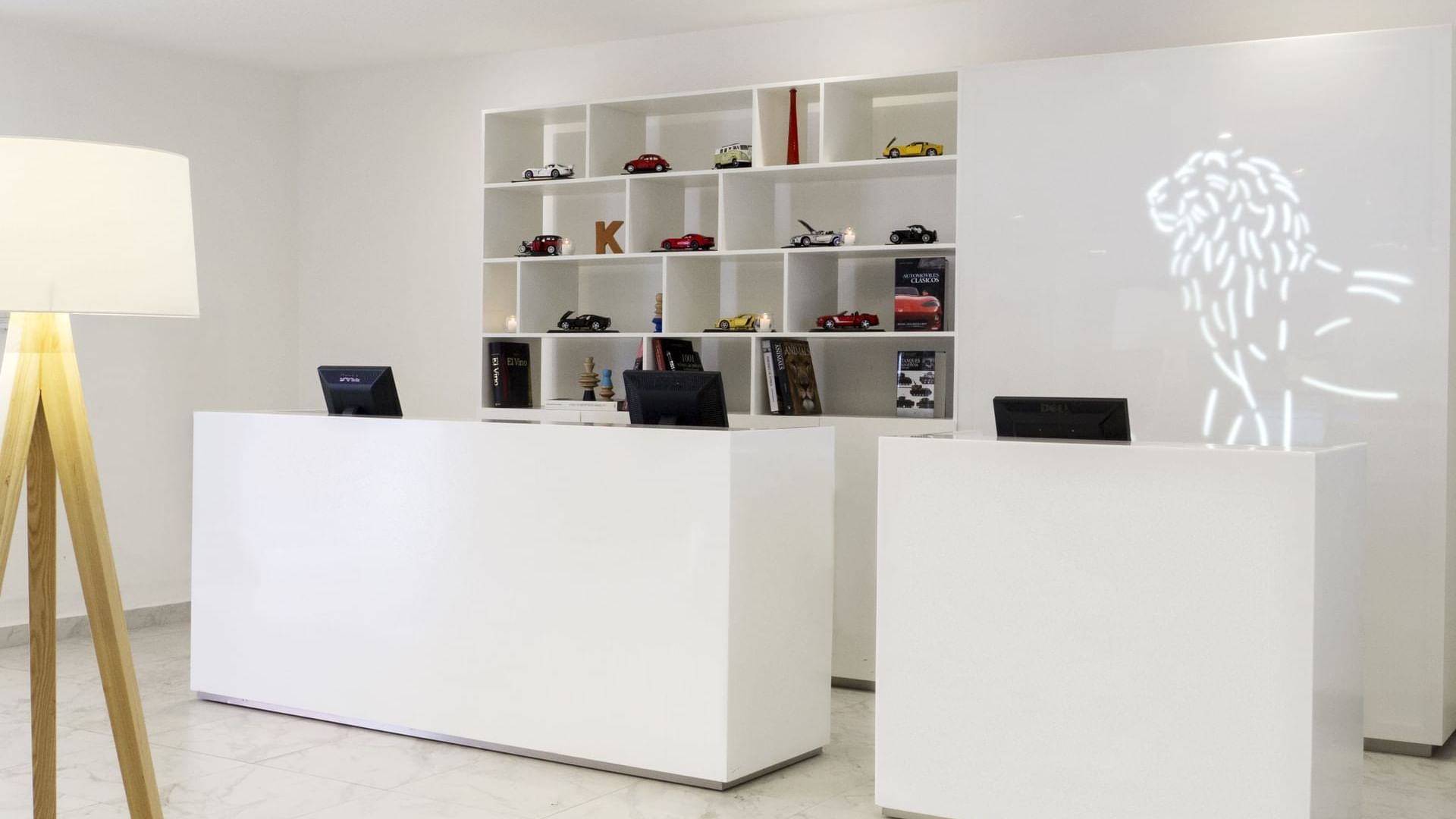 Front desk in the Reception area at Fiesta Inn León