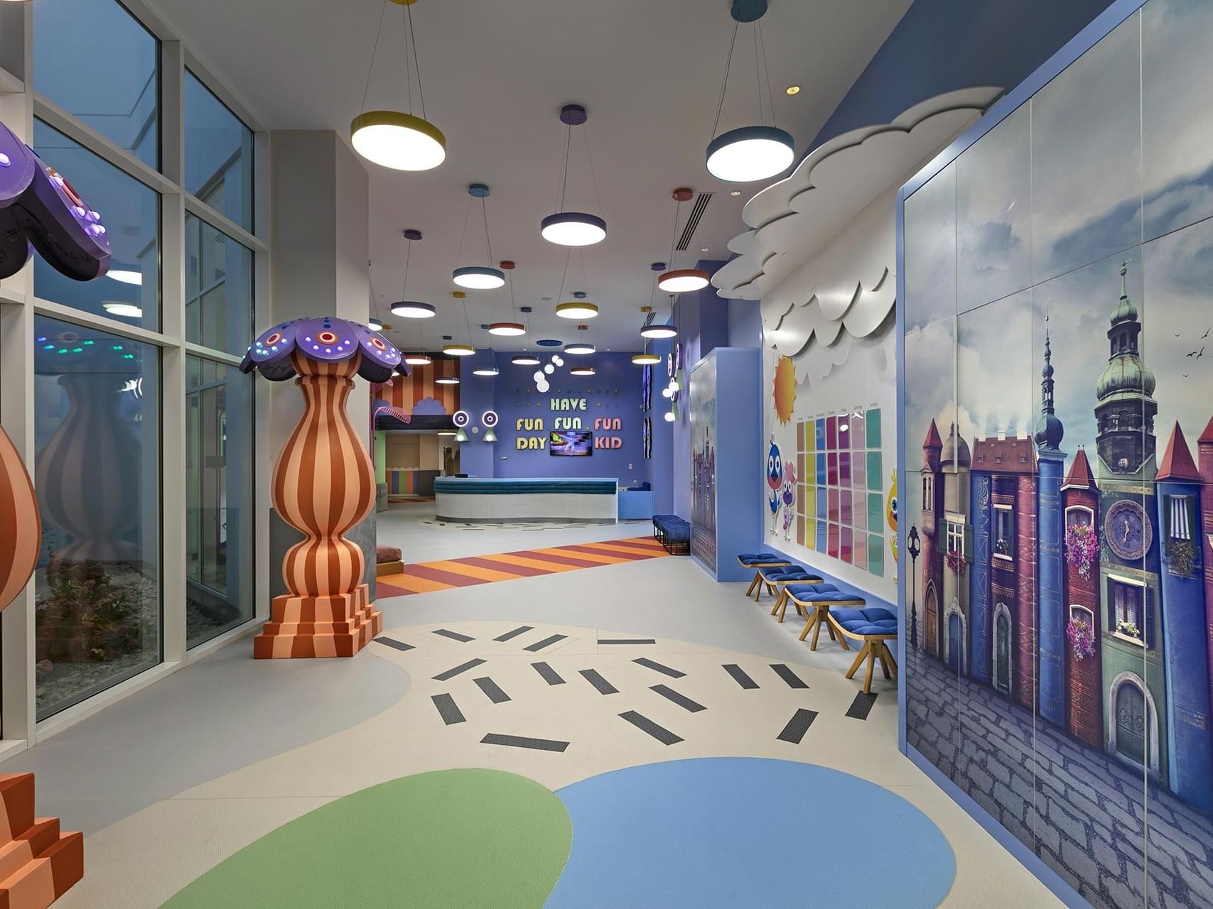 Children's playroom with whimsical decor at Titanic Deluxe Golf Belek