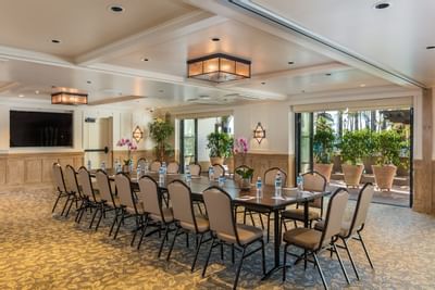 Conference meeting setup in Montecito Room at Santa Barbara Inn