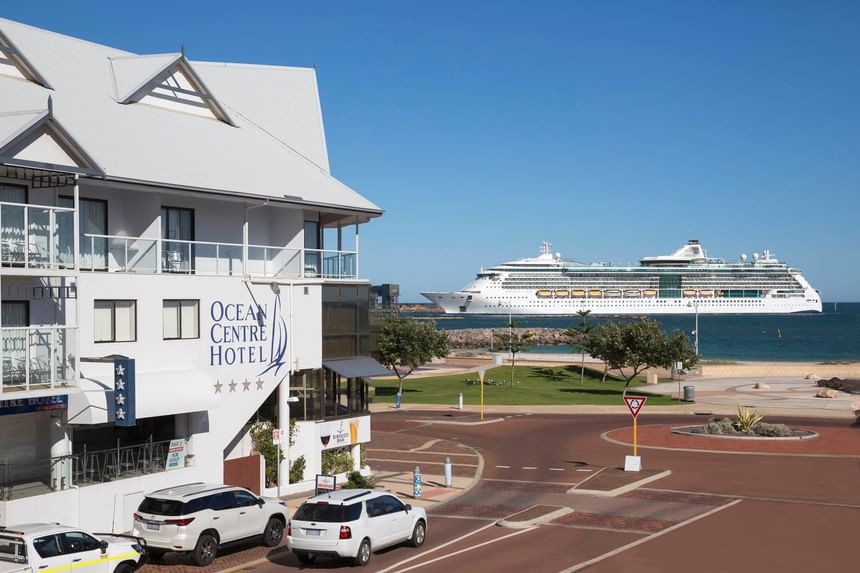 Exterior view of the Hotel & car park at Ocean Centre Hotel