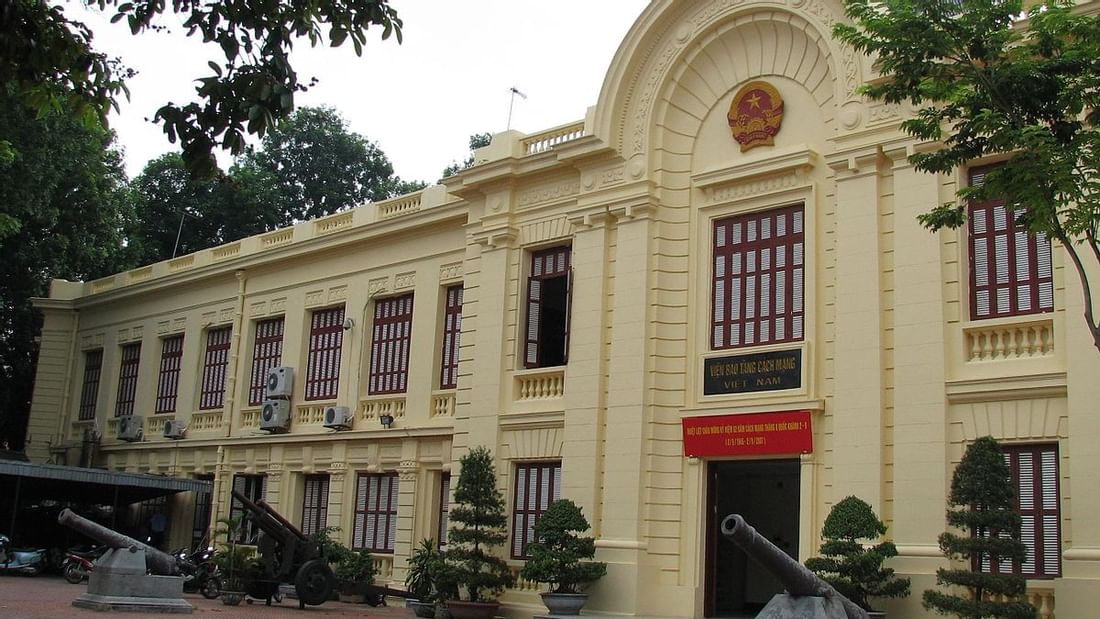 Exterior view of The Vietnam Museum of Revolution entrance near Sunway Hotel Hanoi