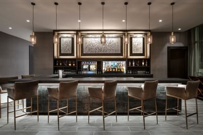 View of the Hotel bar counter at The Portsmouth Collection