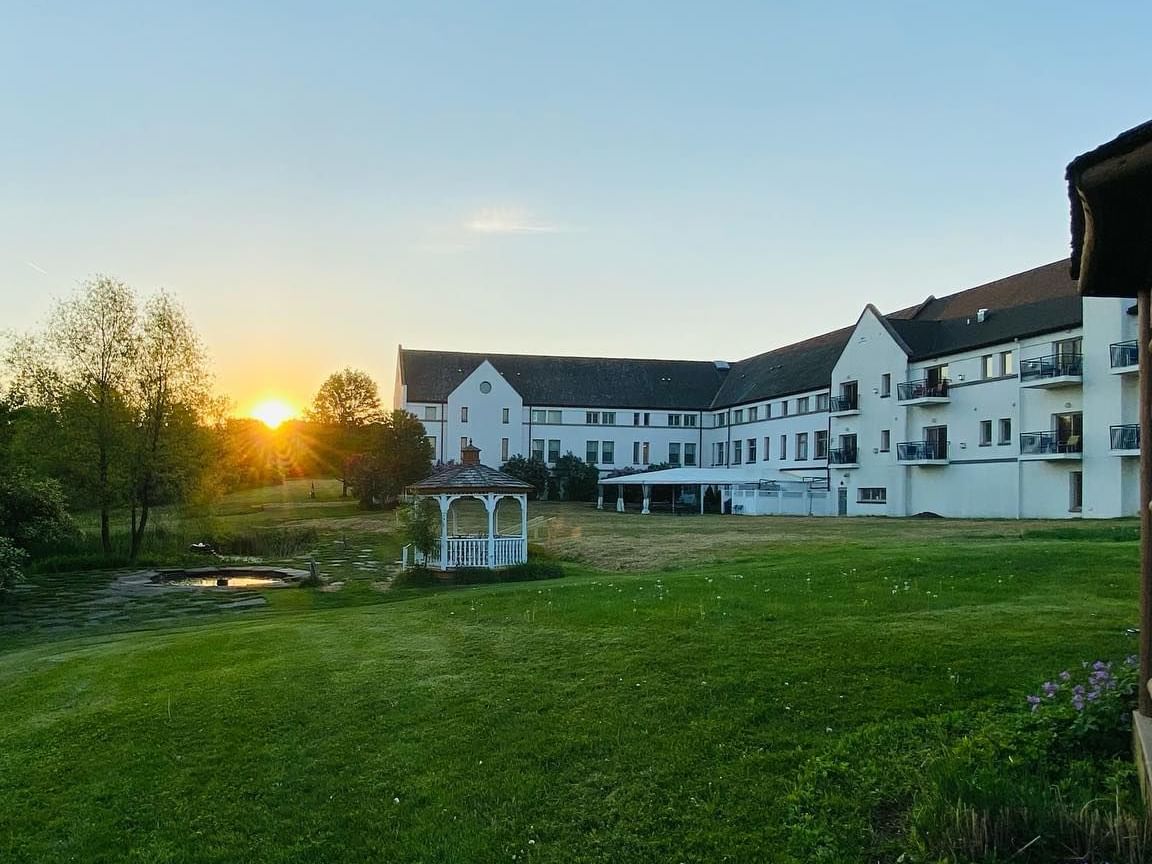 Exterior of hotel gazabo with a garden area at La Tourelle Hotel and Spa