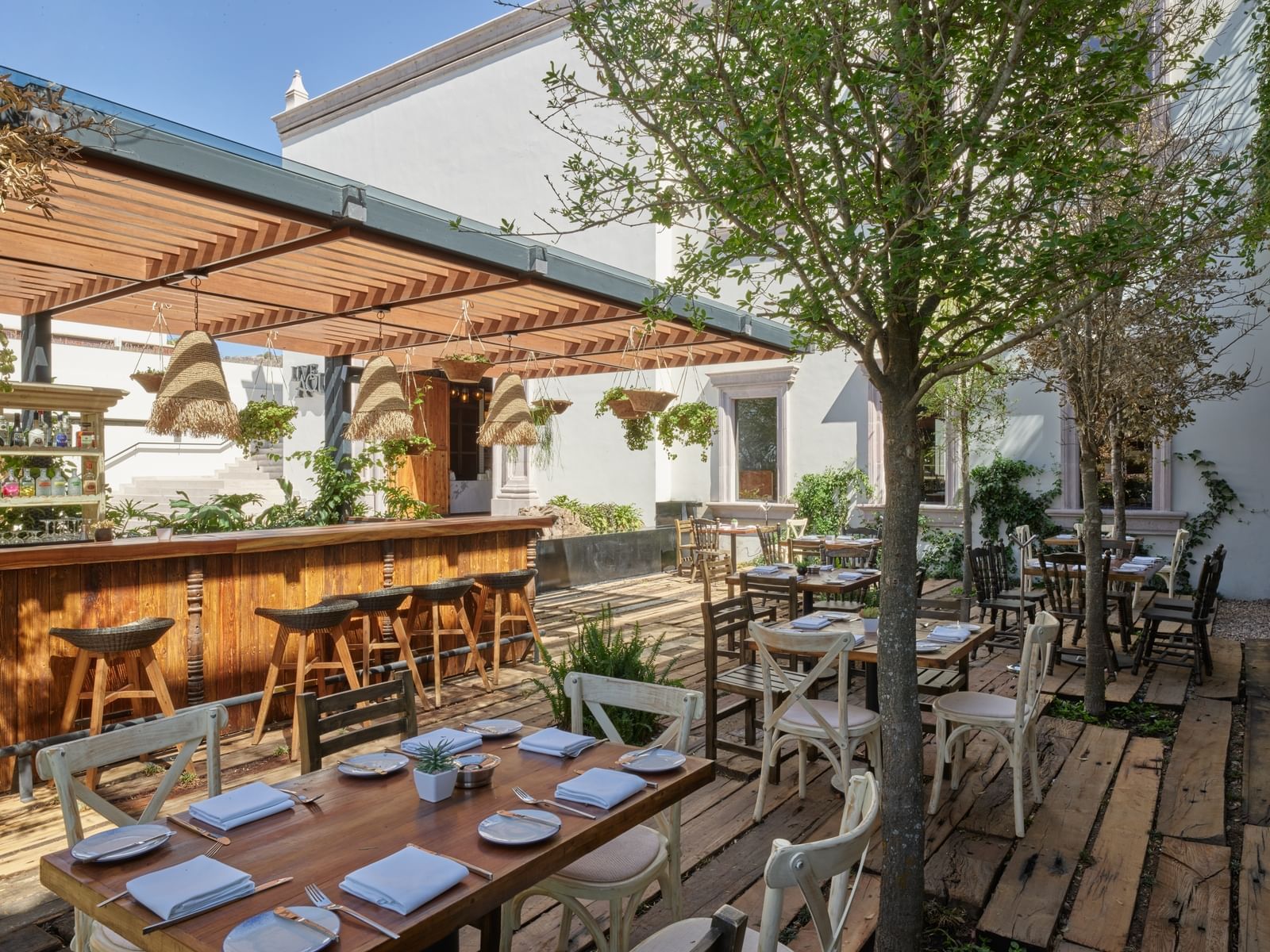 Zibu Allende restaurant dining area with tables at La Colección