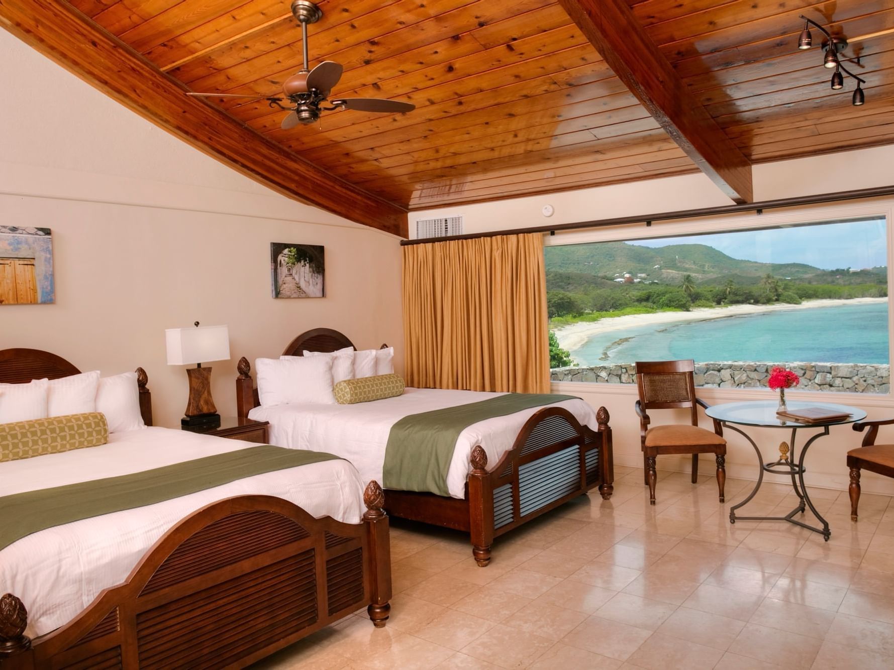 Interior of Deluxe Oceanfront with sea view at Buccaneer Hotel