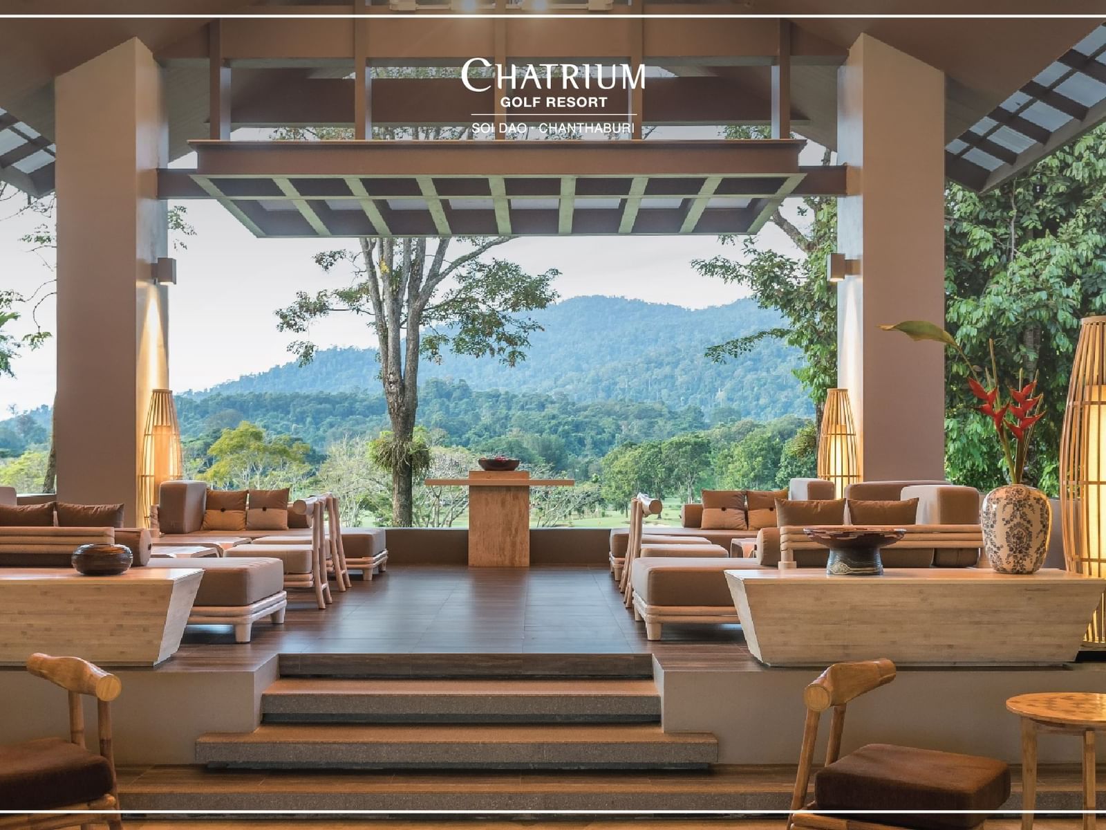 Banner of Chatrium Golf Resort with a background of Club House