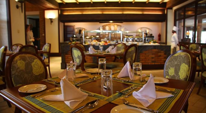 A Table setup at Citadel in Lake Victoria Serena Resort