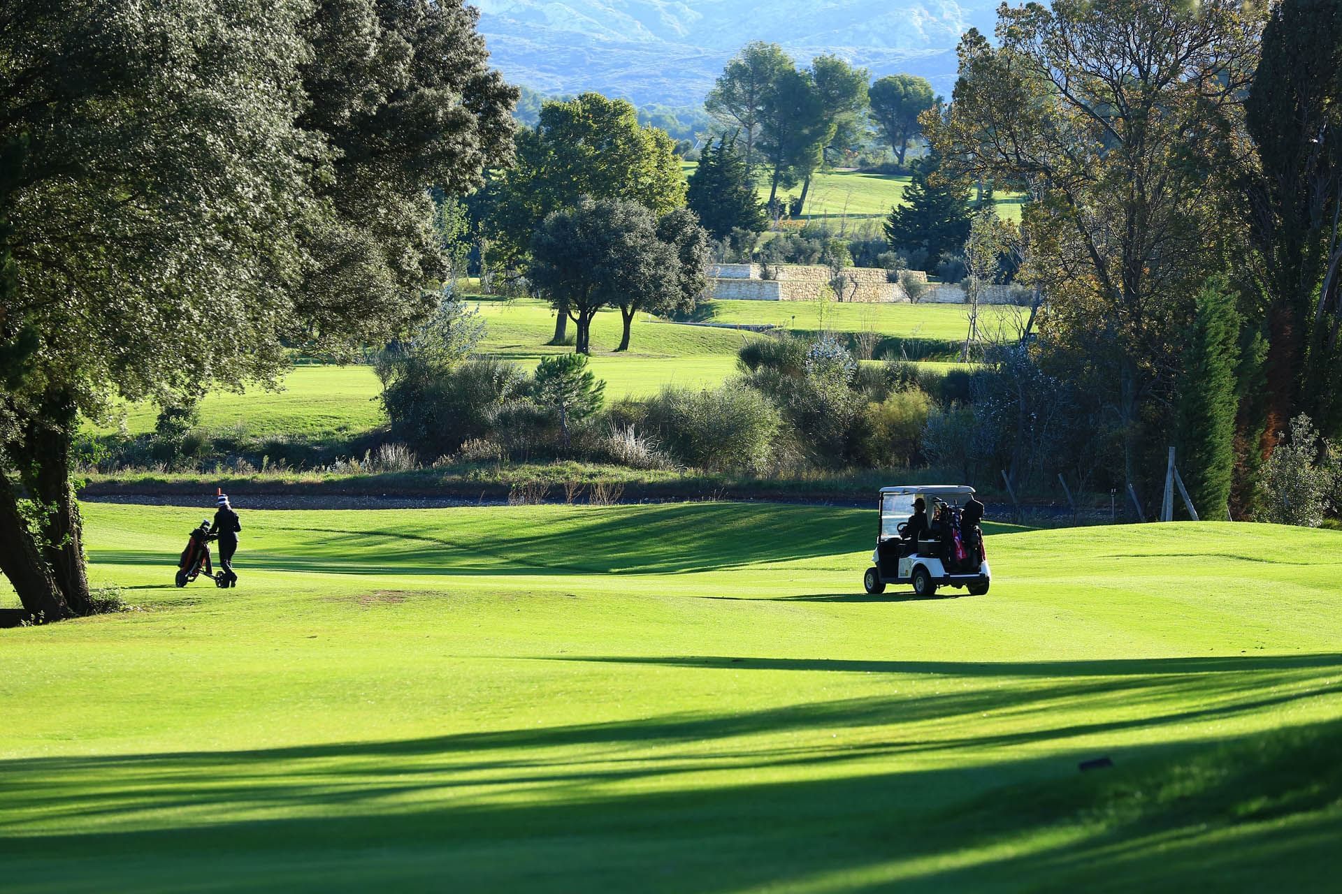 Aerial View of golf course near Domaine de Manville