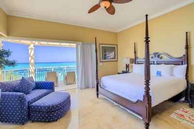 View of bedroom in Oceanfront Penthouse at Windsong Resort On The Reef