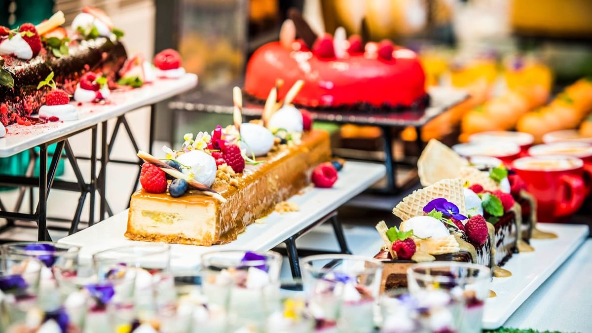 Close up of dessert buffet in Mesh buffet at Crown Hotel Melbourne