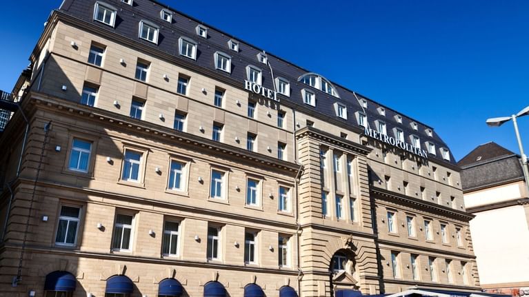 The front exterior of the Metropolitan Hotel by Flemings