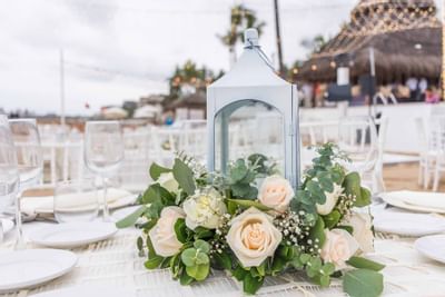 Close-up of a table in a wedding at Buenaventura Grand