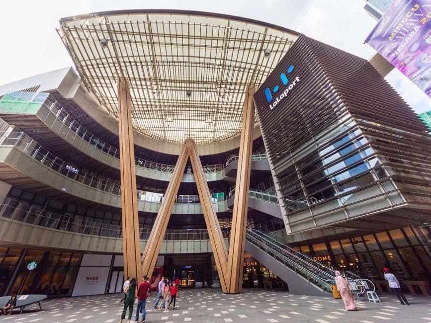 Exterior view of LaLaport, a place to do shopping in Kuala Lumpur near Imperial Lexis