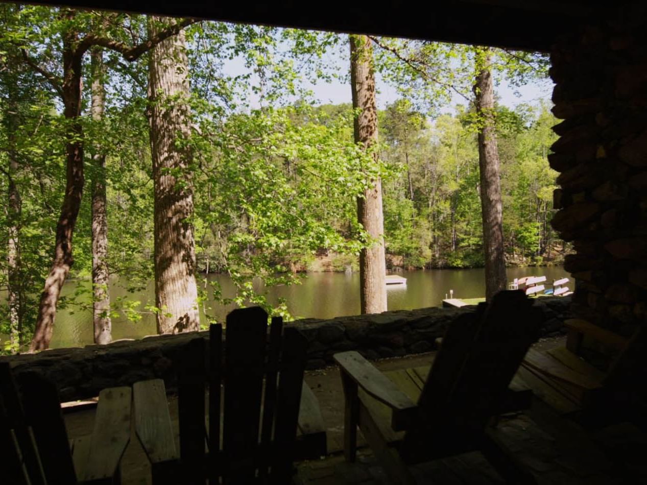 Lounge area at Paris Mountain State Park near Hotel Hartness