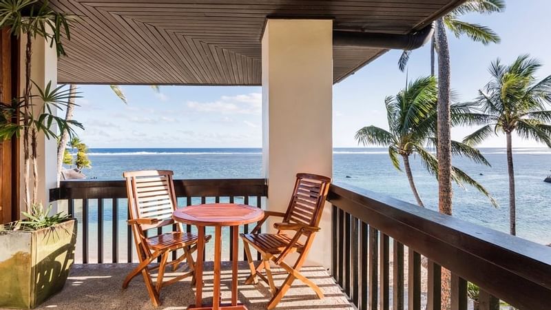 Suite Deck lounge area with a ocean view at Warwick Fiji