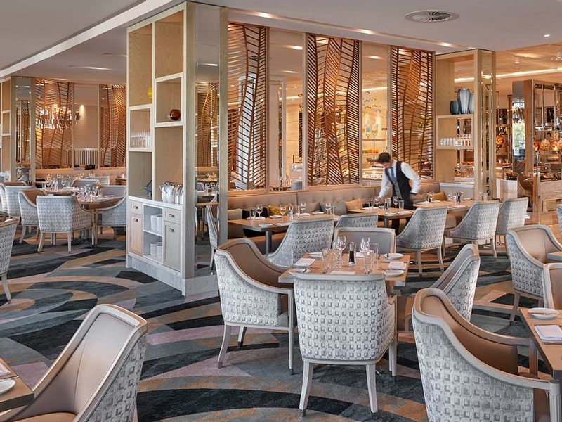 Table setup in Epicurean restaurant at Crown Towers Sydney