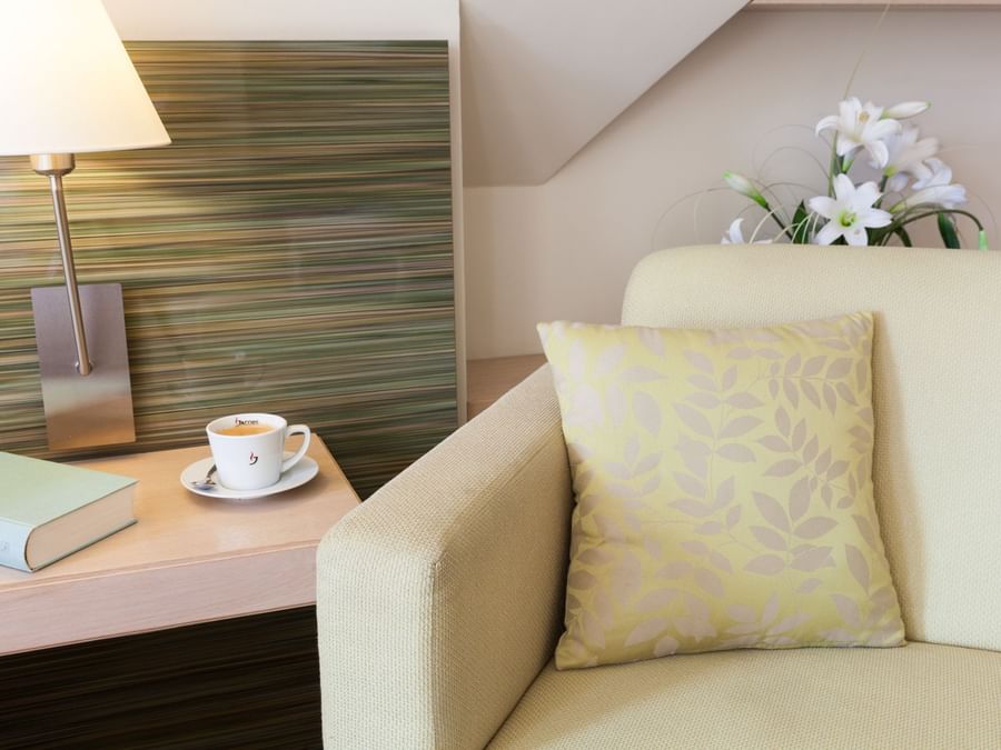 Couch in a Hotel Room at Kur und Wellnesshaus Spreebalance