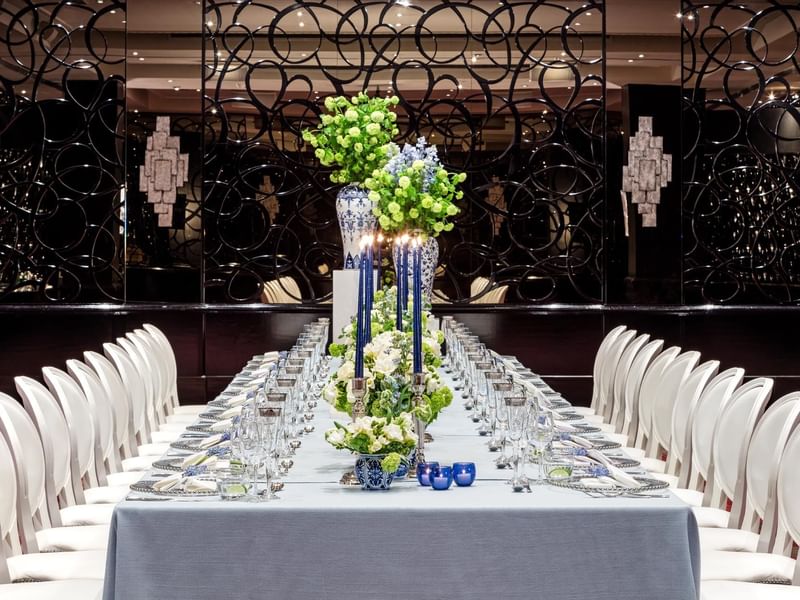 A Table Setup in an event room at The May Fair Hotel London